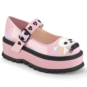 Rosa Vegano 5 cm DEMONIA SLACKER-27 scarpe dcollet mary jane plateau