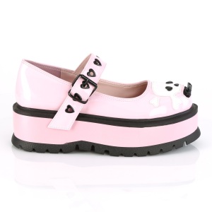 Rosa Vegano 5 cm DEMONIA SLACKER-27 scarpe dcollet mary jane plateau