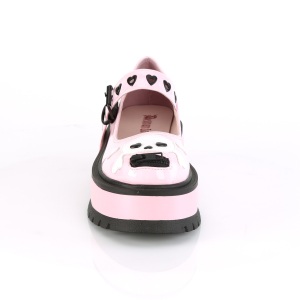 Rosa Vegano 5 cm DEMONIA SLACKER-27 scarpe dcollet mary jane plateau