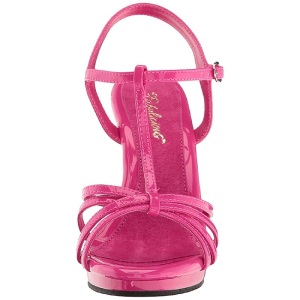 Rosa Vernice 12 cm FLAIR-420 scarpe tacco alto numeri grandi per uomo
