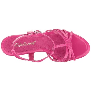 Rosa Vernice 12 cm FLAIR-420 scarpe tacco alto numeri grandi per uomo
