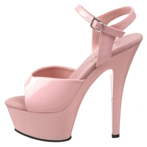 Rosa Vernice 15 cm Pleaser KISS-209 Plateau Tacchi Alti a Spillo