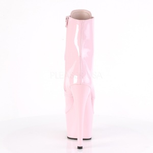 Rosa Verniciata 18 cm ADORE-1020 stivaletti con plateau donna