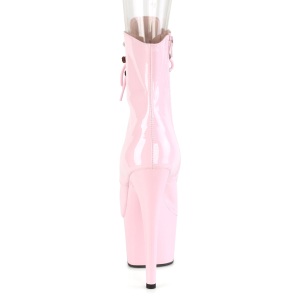 Rosa Verniciata 18 cm ADORE-1021 stivaletti con plateau suola donna