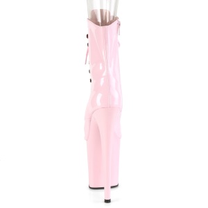 Rosa Verniciata 20 cm FLAMINGO-1021 stivaletti con plateau suola donna