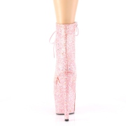 Rosa glitter 18 cm ADORE-1020GDLG stivaletti alti con lacci da pole dance