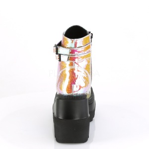 Rosa scintillare 11,5 cm SHAKER-52 lolita stivaletti con zeppa plateau