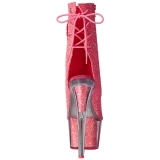 Rosa scintillare 18 cm ADORE-1018G stivaletti plateau suola donna
