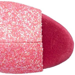 Rosa scintillare 18 cm ADORE-1018G stivaletti plateau suola donna