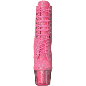 Rosa scintillare 18 cm ADORE-1020G stivaletti plateau suola donna