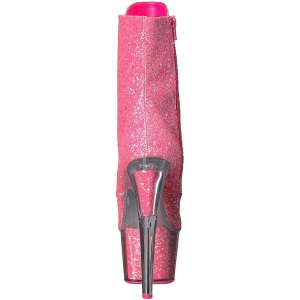 Rosa scintillare 18 cm ADORE-1020G stivaletti plateau suola donna