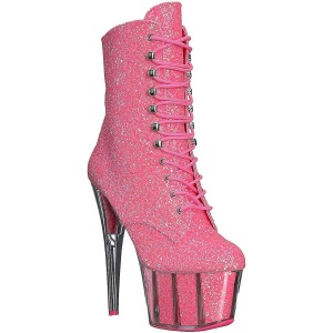 Rosa scintillare 18 cm ADORE-1020G stivaletti plateau suola donna