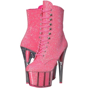 Rosa scintillare 18 cm ADORE-1020G stivaletti plateau suola donna