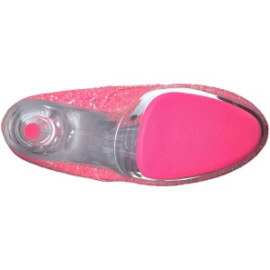 Rosa scintillare 18 cm ADORE-1020G stivaletti plateau suola donna