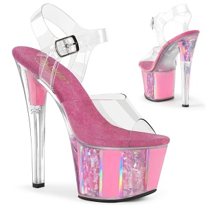 Rosa trasparente 18 cm SKY-308OF scarpe exotic pole