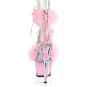 Rose 18 cm ADORE-724F exotic pole dance high heel sandals with feathers