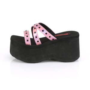 Rose 9 cm DemoniaCult FUNN-19 Exotic gothic platform mules