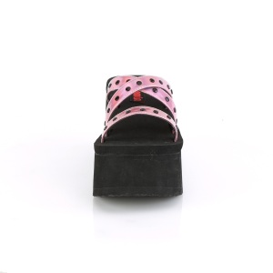 Rose 9 cm DemoniaCult FUNN-19 Exotic gothic platform mules