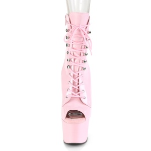 Rose Patent 18 cm ADORE-1021 womens platform soled ankle boots