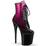 Rose glitter 20 cm FLAMINGO-1020OMB Exotic stripper ankle boots