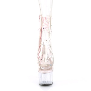 Rose transparent 18 cm ADORE-1018C-2 Exotic stripper ankle boots