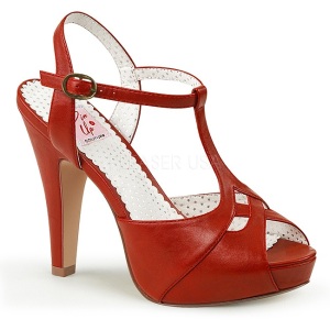 Rosso 11,5 cm retro vintage BETTIE-23 Sandali da Sera con Tacco Alto