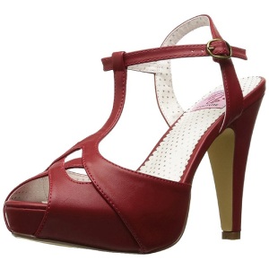 Rosso 11,5 cm retro vintage BETTIE-23 Sandali da Sera con Tacco Alto