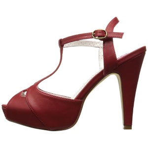 Rosso 11,5 cm retro vintage BETTIE-23 Sandali da Sera con Tacco Alto