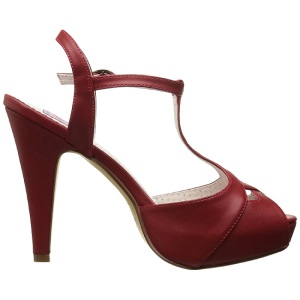 Rosso 11,5 cm retro vintage BETTIE-23 Sandali da Sera con Tacco Alto