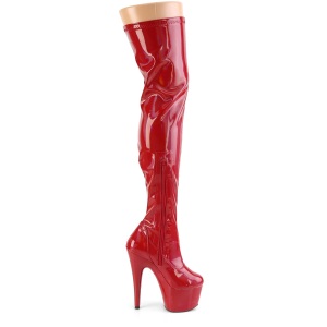 Rosso 18 cm ADORE-3000HWR Ologramma stivali overknee piattaforma exotic pole