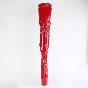 Rosso 18 cm ADORE-4000 Vinile piattaforma stivali overknee crotch alto