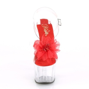 Rosso 18 cm ADORE-708BFL sandali pleaser con plateau
