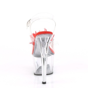 Rosso 18 cm ADORE-708BFL sandali pleaser con plateau