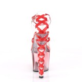 Rosso 18 cm LOVESICK-712T sandali pleaser con corsetto tacchi