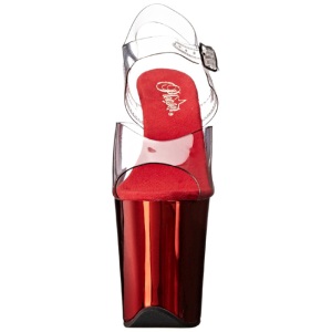 Rosso 20 cm FLAMINGO-808 Cromo Plateau Tacchi Alti