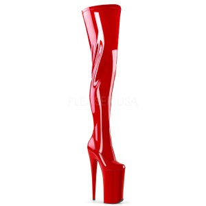 Rosso 25 cm BEYOND-4000 plateau suola stivali alti lunghi