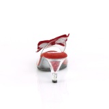 Rosso 7,5 cm BELLE-301BOW Pinup scarpe ciabattine con farfallino