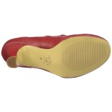 Rosso 7,5 cm retro vintage FLAPPER-35 Pinup scarpe décolleté con tacchi bassi