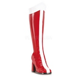 Rosso Bianco 7,5 cm GOGO-305 Stivali Altissimi Donna