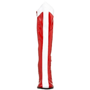 Rosso Bianco 7,5 cm GOGO-305 Stivali Altissimi Donna