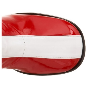 Rosso Bianco 7,5 cm GOGO-305 Stivali Altissimi Donna
