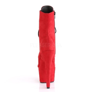 Rosso Ecopelle 18 cm ADORE-1020FS stivaletti con stringati