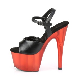 Rosso Ecopelle 18 cm ADORE-709T sandali pleaser con plateau
