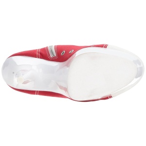 Rosso Neon 15 cm DELIGHT-600SK-02 Scarpe da ginnastica con tacco in tela