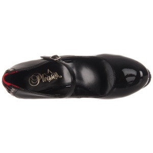 Rosso Nero 15,5 cm DELIGHT-687FH Mary Jane Scarpe Dcollet