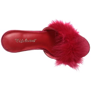 Rosso Piume 10 cm CLASSIQUE-01F Scarpe Zoccoli da Uomo