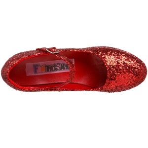 Rosso Scintillare 11 cm MARYJANE-50G Scarpe Dcollet Mary Jane