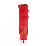 Rosso Vegano 15 cm DELIGHT-1031 Stivali alla caviglia punta aperta