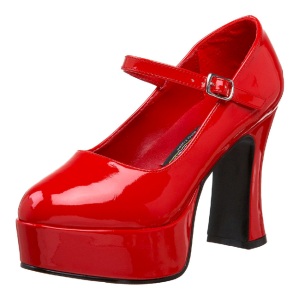 Rosso Vernice 11 cm MARYJANE-50 Mary Jane Plateau Scarpe Dcollet