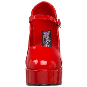 Rosso Vernice 11 cm MARYJANE-50 Mary Jane Plateau Scarpe Dcollet
